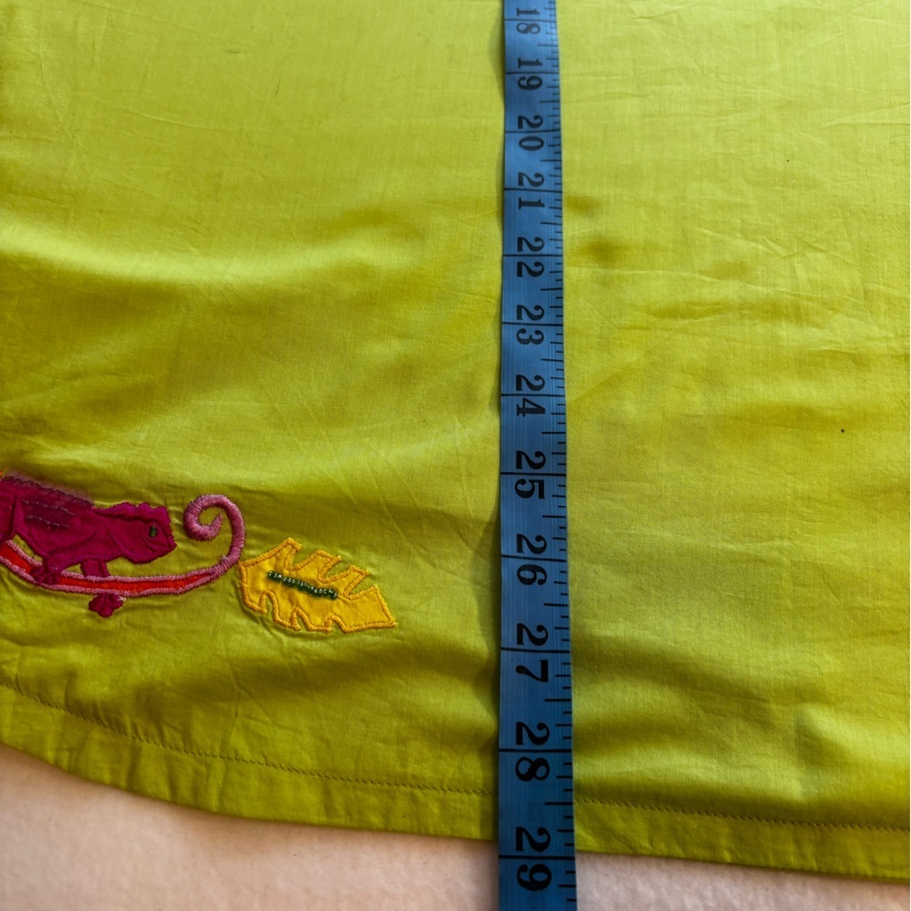 Michael Simon XL Lime Embroidered Chameleon Top NWT - Picture 13 of 15